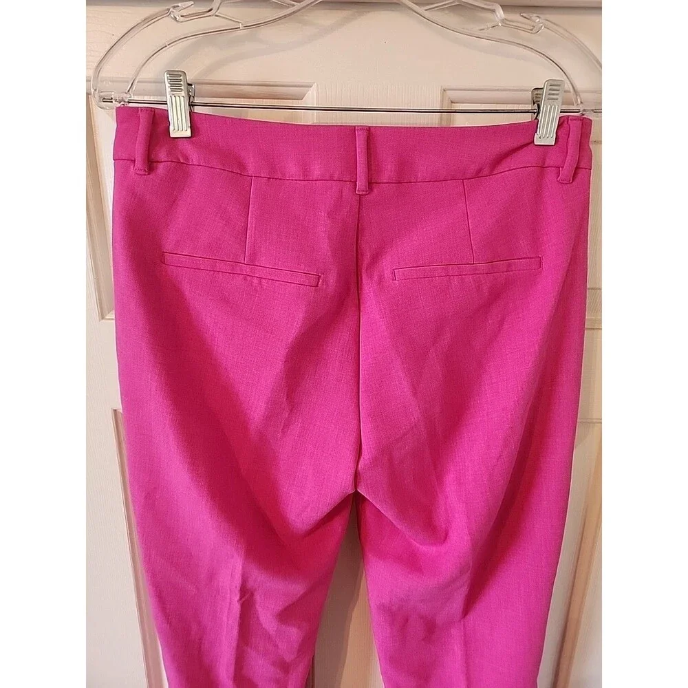 Old Navy Women's Size 6 Harper Pink Mid-Rise Ankle Pants Work Casual Regular New - Picture 5 of 7